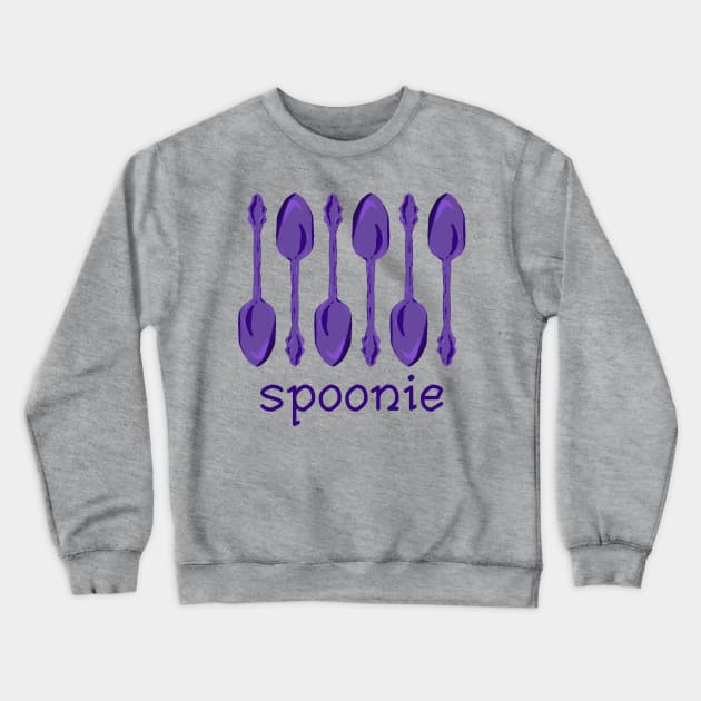 Spoonie (Purple) Crewneck Sweatshirt by KelseyLovelle